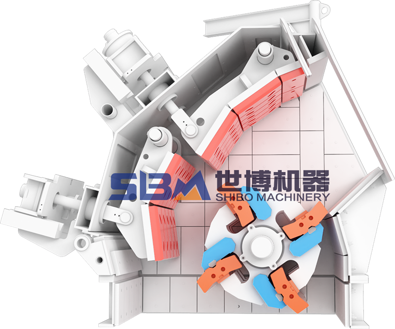反擊式破碎機內(nèi)部結(jié)構(gòu)圖