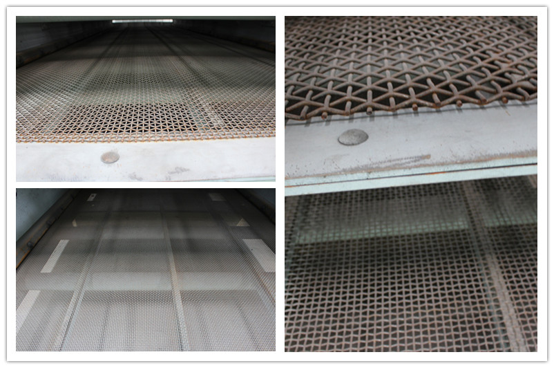 振動篩篩網(wǎng)細(xì)節(jié)圖，篩網(wǎng)控制下料大小