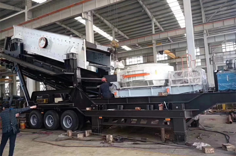 移動石頭打沙機，車間半成品圖