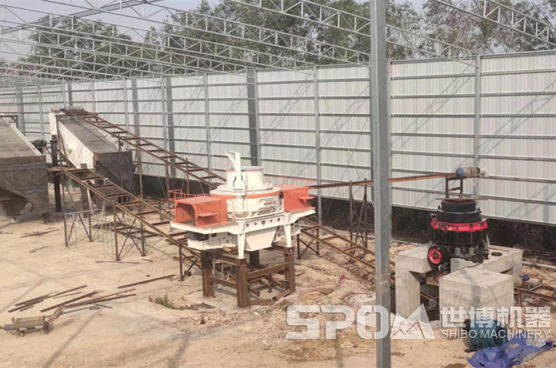 零五石子加工機(jī)制砂設(shè)備，現(xiàn)場圖