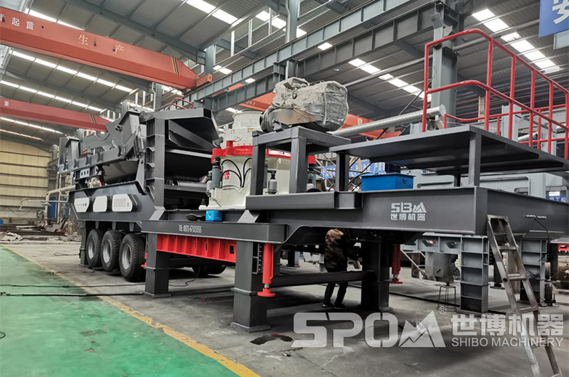 輪胎移動磕石機，圓錐破移動破碎機