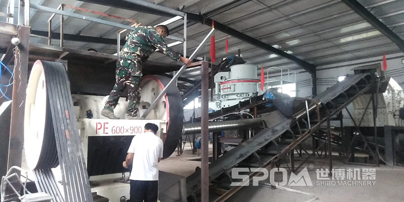 石灰石制沙設備現場