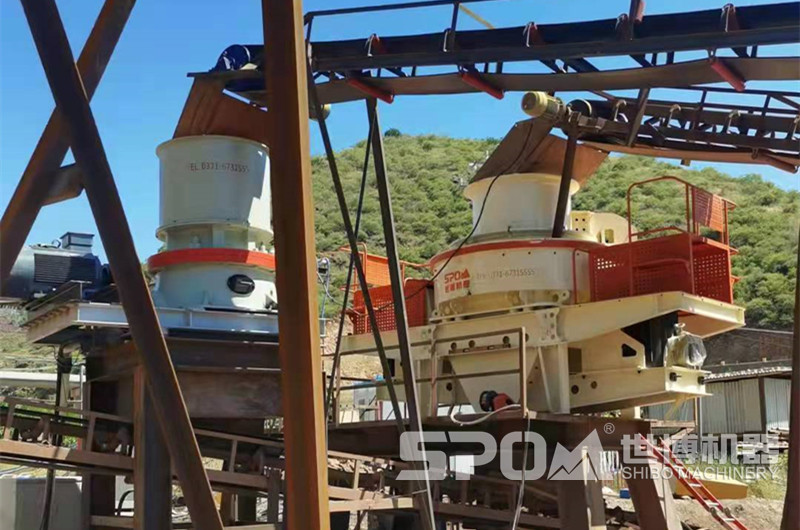 沖擊破現(xiàn)場圖，細(xì)碎制砂