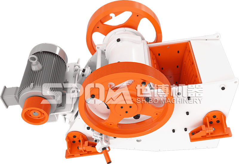 歐版顎式碎石機(jī)的V型破碎腔，進(jìn)料口俯拍圖